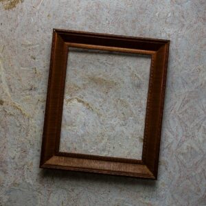 Asymmetric Wood-Frame Mirror