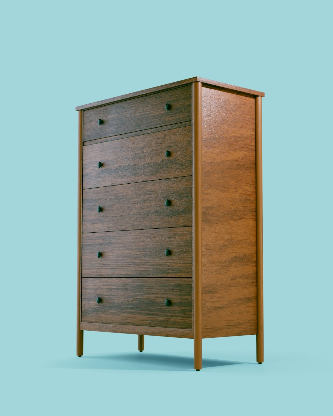 Curved Walnut Chest
