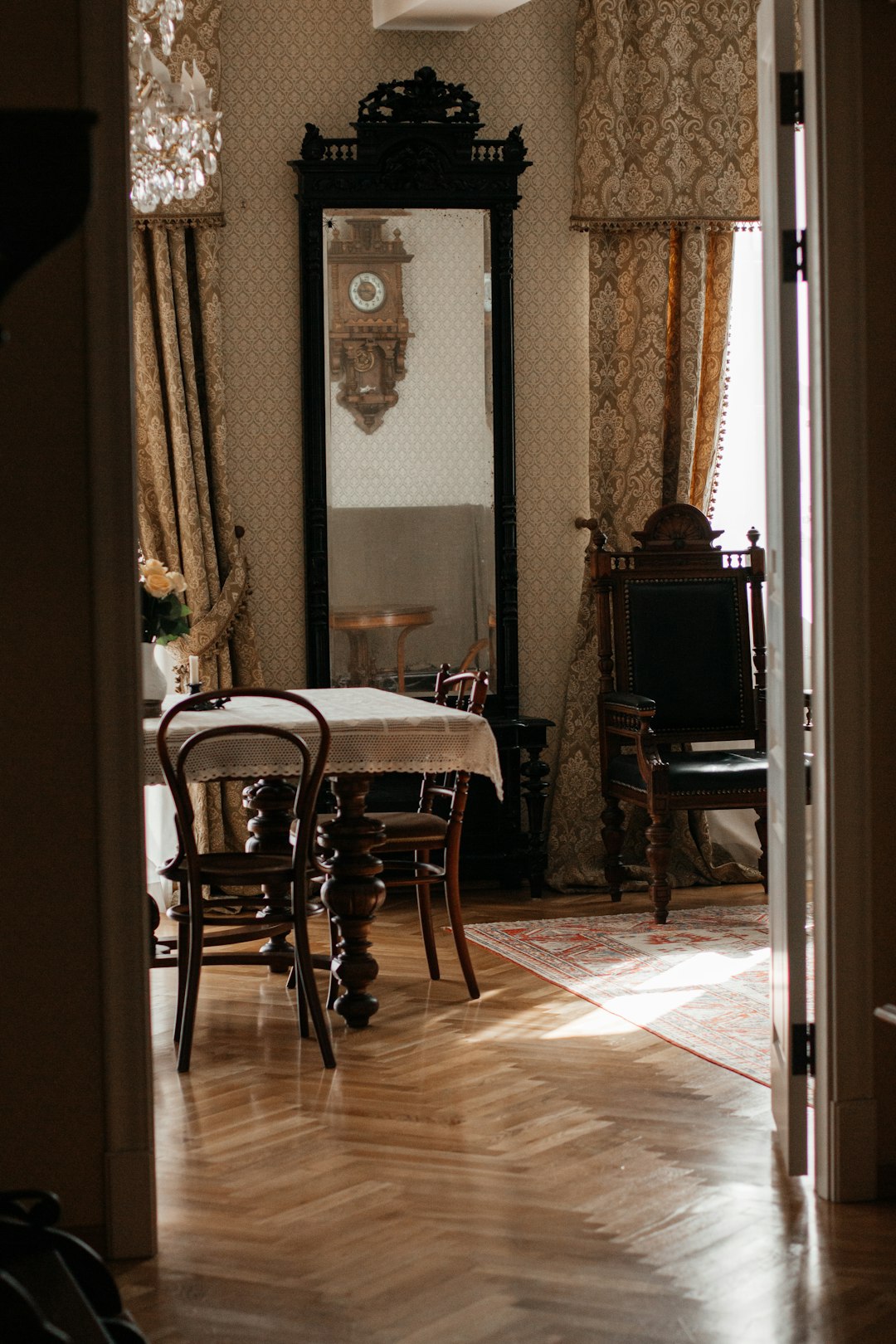 Framed Oval Mirror