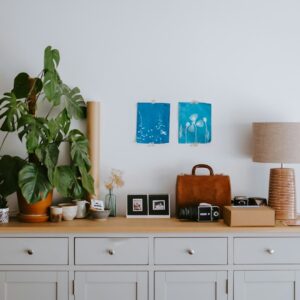 Rattan-Front Sideboard