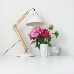 Turned Wood Table Lamp
