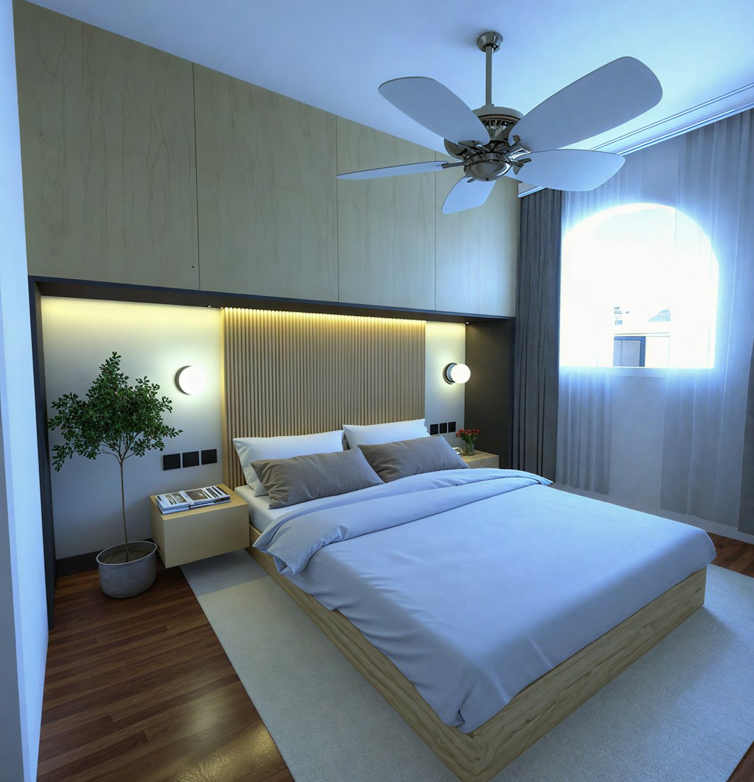 Upholstered Panel Bed — angle 4